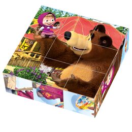 Bino Máša a Medvěd - kostky 9 ks