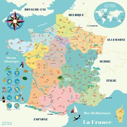 Vilac Magnetická mapa Francie