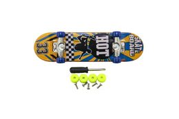 Skateboard prstový šroubovací plast 9cm s doplňky mix barev na kartě 12,5x17x3cm