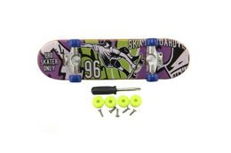 Skateboard prstový šroubovací plast 9cm s doplňky mix barev na kartě 12,5x17x3cm