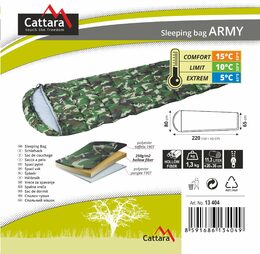 Spacák Cattara ARMY 220 x 80/65 cm dekový