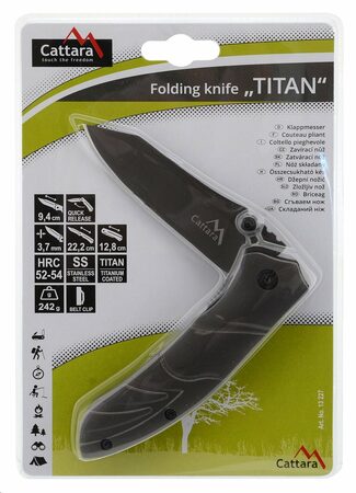 Nůž Cattara TITAN zavírací s pojistkou 22 cm