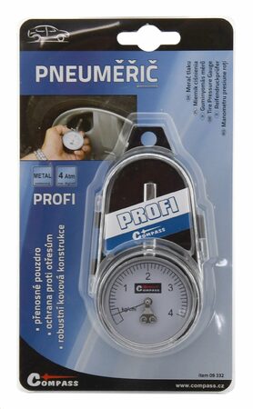 Měřič tlaku v pneu Compass PROFI 0,3 - 4 Atm
