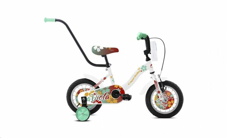 Dětské jízdní kolo Capriolo BMX 12" VIOLA květinovo-bílé
