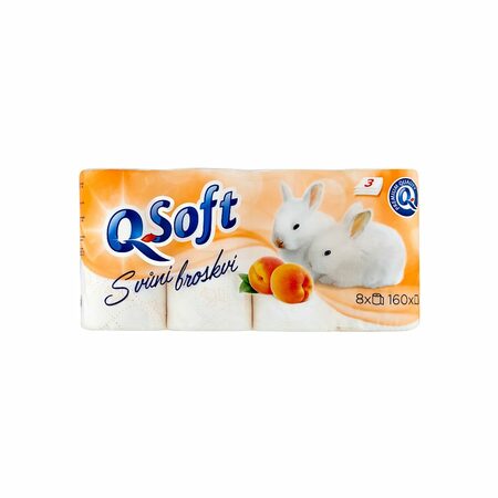 Q-Soft s vůní broskví 8 ks