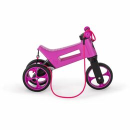 Odrážedlo FUNNY WHEELS Rider SuperSport fialové 2v1+popruh, výš. sedla 28/30cm nos 25kg 18m+ v krab.