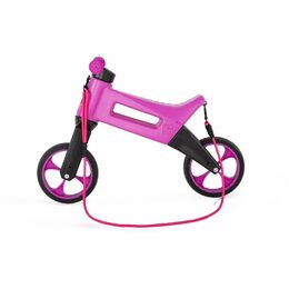 Odrážedlo FUNNY WHEELS Rider SuperSport fialové 2v1+popruh, výš. sedla 28/30cm nos 25kg 18m+ v krab.