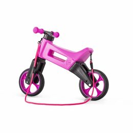 Odrážedlo FUNNY WHEELS Rider SuperSport fialové 2v1+popruh, výš. sedla 28/30cm nos 25kg 18m+ v krab.