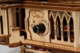 RoboTime 3D dřevěné mechanické puzzle Gramofon (elektrický pohon) Poškozený obal
