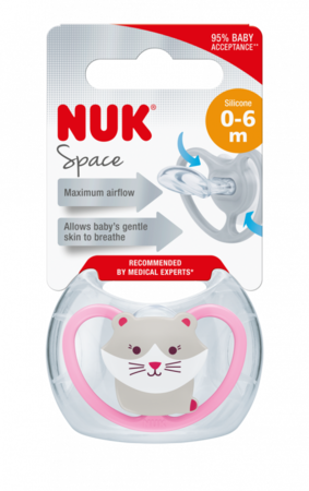 NUK Dudlík Space holka V1 (0-6 měs.) 1ks