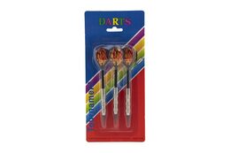Házecí šipky 3ks kov/plast 15cm s plamenem plastový hrot na kartě 11x25cm