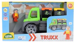 Lena Truxx auto kontejnery 4453 s figurkou plast 28cm v krabici 39x16x22cm 24m+