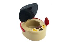 Rýžovar vypouštějící páru plast 14x13cm na baterie se světlem v krabici 27x25x16cm