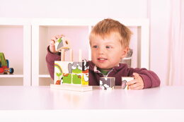 Bigjigs Toys nasazovací kostky zvířátka poškozený obal