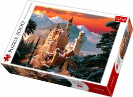 Puzzle Zimní zámek Neuschwanstein 3000 dílků 116x85cm v krabici 40x27x9cm