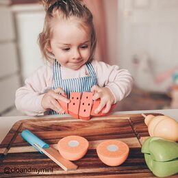 Bigjigs Toys Dřevěné krájecí ovoce se zástěrou Poškozený obal