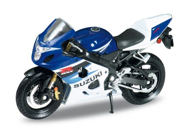 Welly Motocykl Suzuki GSX-R750 1:18 modrý