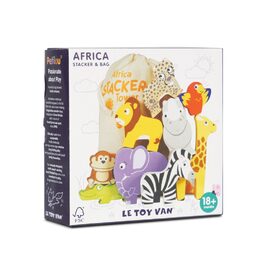 Le Toy Van Petilou Skládací věž Afrika 9 ks