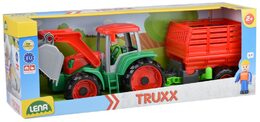 Lena Auto Truxx traktor nakladač s přívěsem na seno s figurkou