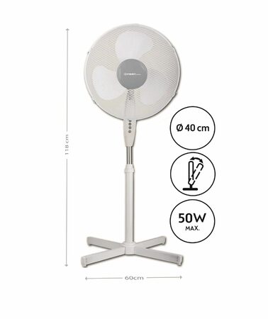 Stojanový ventilátor First FA5553-1 bílý