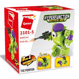 Qman Hyperfunction Tactical Unit 2101-5 Robot Troops 3v1