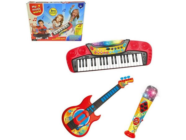 Souprava MaDe 3 v 1  elektronické piáno, 37 kláves, kytara, mikrofon