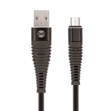 Datový kabel Forever micro USB 1m 2A shark textilní černý