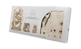 Ugears 3D dřevěné mechanické puzzle Hodinový strojek