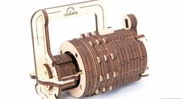 Ugears 3D dřevěné mechanické puzzle Zámek