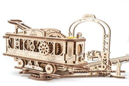 Ugears 3D dřevěné mechanické puzzle Mechanical Town tramvajová linka