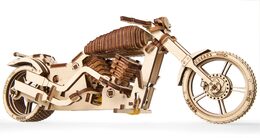 Ugears 3D dřevěné mechanické puzzle VM-02 Motorka (chopper)