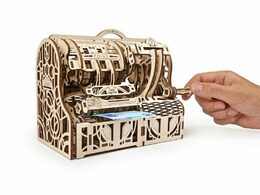 Ugears 3D dřevěné mechanické puzzle Pokladna