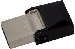 Flash USB Kingston DataTraveler Micro Duo 3.0 64GB OTG MicroUSB/USB 3.0 - černý