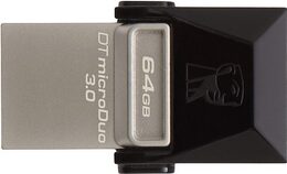 Flash USB Kingston DataTraveler Micro Duo 3.0 64GB OTG MicroUSB/USB 3.0 - černý