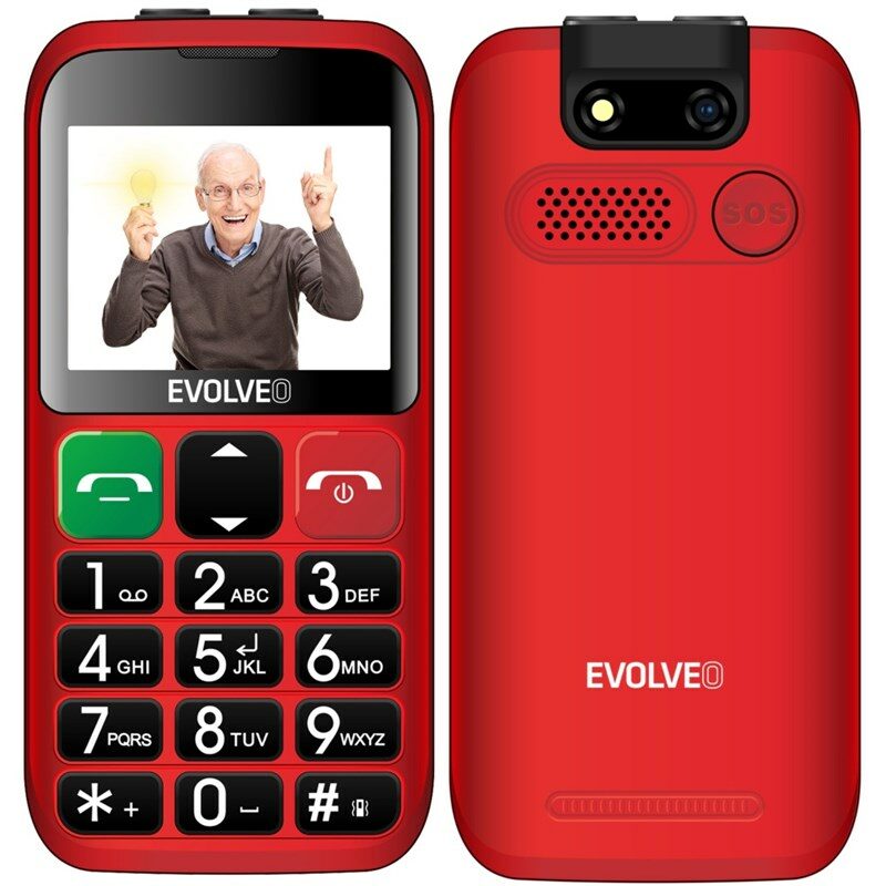 Mobilní telefon Evolveo EasyPhone EB - červený