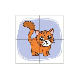 Dino Zvířata 4 dřevěné kostky