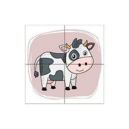 Dino Zvířata 4 dřevěné kostky