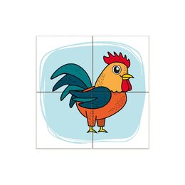 Dino Zvířata 4 dřevěné kostky