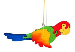 Fauna Dřevěný papoušek na zavěšení