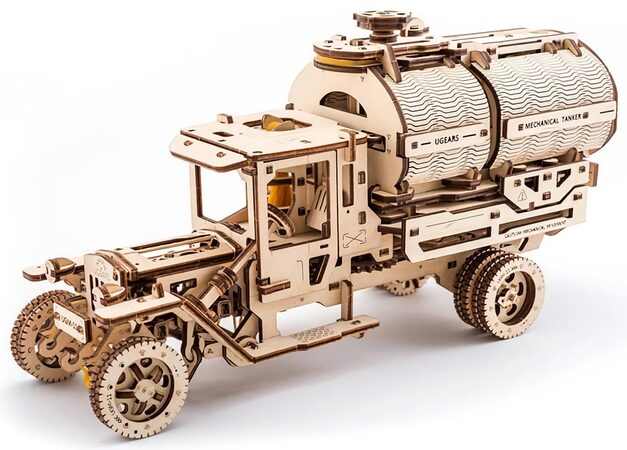 Ugears 3D dřevěné mechanické puzzle UGM-11 Náklaďák s cisternou