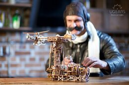 Ugears 3D dřevěné mechanické puzzle Létající stroje