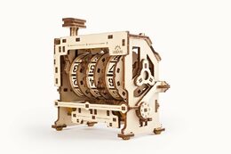 Ugears 3D dřevěné mechanické puzzle STEM klikací počítadlo