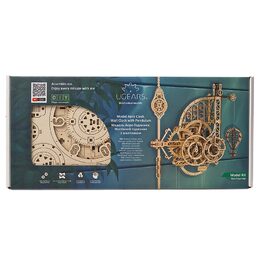 Ugears 3D dřevěné mechanické puzzle Nástěnné hodiny Aero - poškozený obal