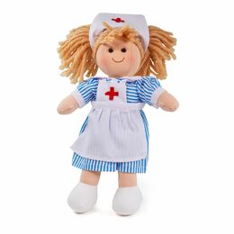 Bigjigs Toys Látková panenka zdravotní sestřička Nancy 28 cm