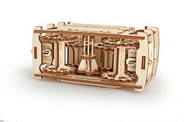 Ugears 3D dřevěné mechanické puzzle Kabinová lanovka s tratí