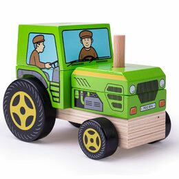 Bigjigs Baby Nasazování traktor