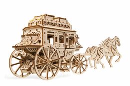 Ugears 3D dřevěné mechanické puzzle Dostavník