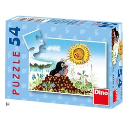 Minipuzzle Dino Krtek 19,8x13,2cm 8 druhů 54 dílků v krabičce 9x7x3cm 40ks v boxu