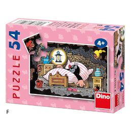 Minipuzzle Dino Krtek 19,8x13,2cm 8 druhů 54 dílků v krabičce 9x7x3cm 40ks v boxu