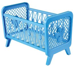 Postýlka pro panenky bez soupravy plast v krabici 48x32,5x7,5cm